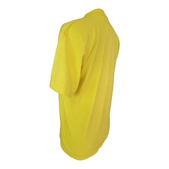 VTG 90s Scotland Lion Rampant Tee Single Stitch Screen Stars M Yellow - Picture 3 of 7